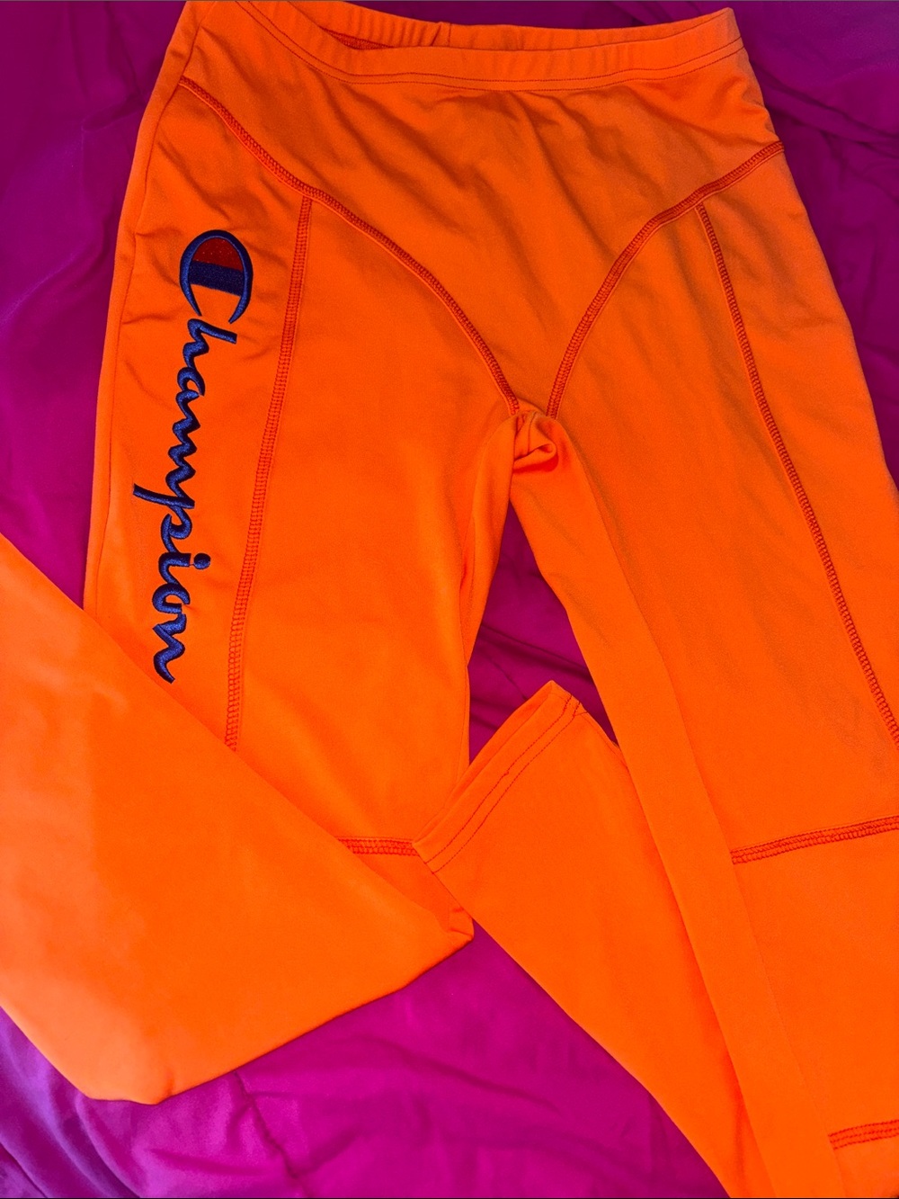 Champion Neon Orange Athletic Leggings